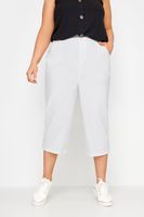 yours pantalon capri blanco de algodon fresco mujer curvy y tallas grandes yours