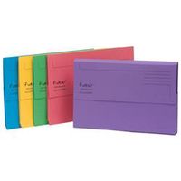 exacompta forever document wallet manilla foolscap assorted pack 25