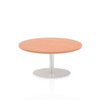 italia 1000mm poseur round table beech top 475mm high leg