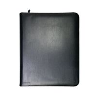 monolith zipped leather ring binder a4 black