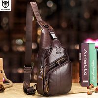 bolso de pecho casual de gran capacidad para hombres elegante y de moda de cuero de vaca de primera calidad bolso cruzado multifuncional