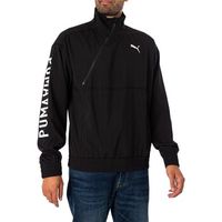 puma chaqueta deporte chaqueta con media cremallera y logo de tren para hombre