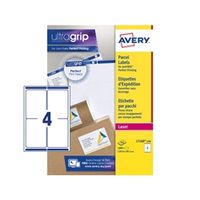 avery addressing labels laser jam-free 4 per sheet 139x991mm white re