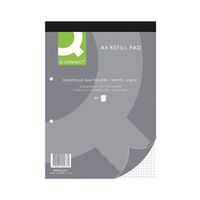 q-connect quadrille ruled head bound refill pad 160 pages a4 10 pack