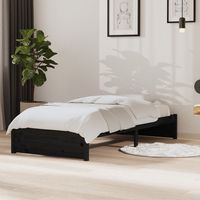 vidaxl estructura cama individual sin colchon madera negro 90x190 cm