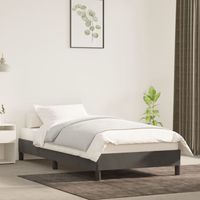 vidaxl estructura de cama sin colchon terciopelo gris oscuro 80x200 cm