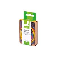 q-connect rubber bands assorted sizes coloured 15g 10 pack kf02032q