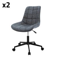 silla ergonomica de oficina con ruedas set de 2 polipiel