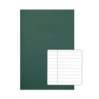 rhino exercise book 8mm ruled 80p a4 dark green pack of 50 vc48432