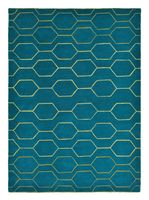 alfombra lana y viscosa wedgewood arris-teal 37307 200x280cm