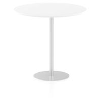 italia 1200mm poseur round table white top 1145mm high leg