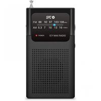 spc icy max radio portatil analogica negro