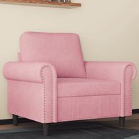 vidaxl sillon de terciopelo rosa 60 cm