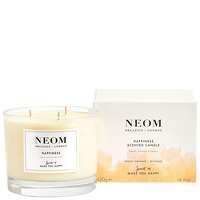 neom wellbeing london scent to make you happy happiness scented candle 3 wicks 420g