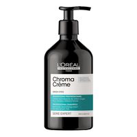 chroma creme - green dyes 500 ml - loreal professionnel - champu en crema pigmentado para neutralizar los reflejos rojizos en cabello castano oscuro