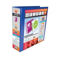 elba panorama 65mm 4 d-ring presentation binder a4 blue 4 pack