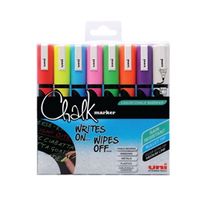 uni-ball unichalk chalk marker medium assorted 8 pack