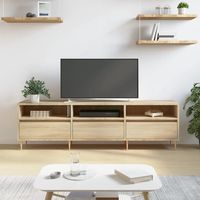 vidaxl mueble de tv madera contrachapada roble sonoma 150x30x445 cm