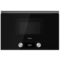 teka ml 8220 bis microondas integrable con grill 22l 850w cristal negro