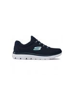 zapatillas skechers summits-quick lapse mujer navy mesh white tr