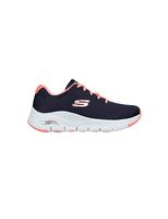 zapatillas skechers arch fit - big appea mujer navy meshcoral tr