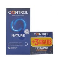 control preservativos nature 12 unidades  finissimo 3 unidades