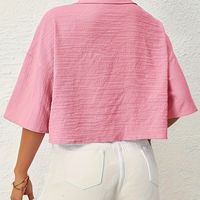 blusa corta de manga corta con botones delanteros ideal para primavera y verano ropa de mujer