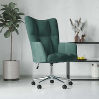 vidaxl silla de relajacion de terciopelo verde oscuro