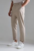 pantalon ajustado de tiro alto elastico en 4 direcciones beige