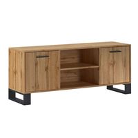 mueble tv raw 140 melamina roble 1368 x 569 x 396