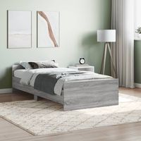 vidaxl estructura de cama madera de ingenieria gris sonoma 90x200 cm