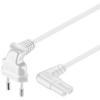 goobay cable de alimentacion iec-320c7 acodado 75cm blanco