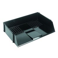 q-connect wide entry letter tray black ref kf21688