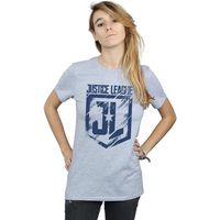 dc comics camiseta manga larga justice league para mujer