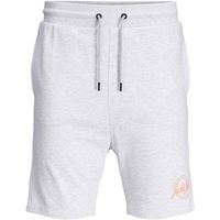 jack  jones short nino 12190274 jji shark jjsweat short melange at jr whitemelange para nino