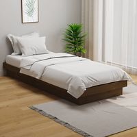 vidaxl estructura de cama individual sin colchon madera marron miel