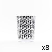 set de 8 vasos de agua en vidrio transparente 50 cl