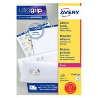 avery ultragrip laser address labels 635x381mm white 2100 pack