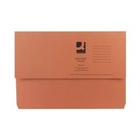 q-connect document wallet foolscap orange pack of 50 ref kf23014