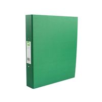 q-connect 2 ring 25mm paper over board green a4 binder 10 pack