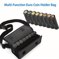 1pc cartera de camarero de multiples bolsillos para hombres billetera de cintura dispensador de monedas clasificador colector