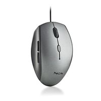 raton ngs wired ergo silent mouse gris