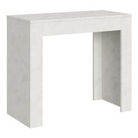 consola extensible 90x42302 cm efecto madera blanco espatulado