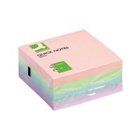 q-connect quick note cube 76 x 76mm pastel ref kf01347