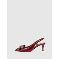 kg by kurt geiger zapatos bajos zapato belgravia bow sling rojo para mujer