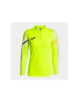 sudadera de running joma elite xi mujer amarillo fluor negro