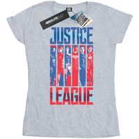 dc comics camiseta manga larga justice league para mujer