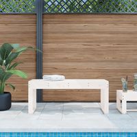 vidaxl banco de jardin madera maciza de pino blanco 110x38x45 cm