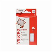 velcro stick on squares 25mm white pack of 24 vel-ec60235