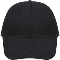 sols gorro buffalo negro-gorra 6 paneles de algodon visera curvada para mujer